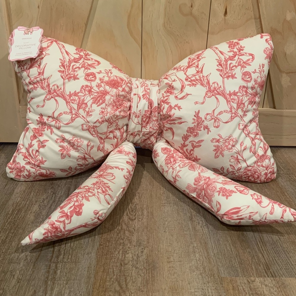 Large pink bow pillow nwt tiktok viral